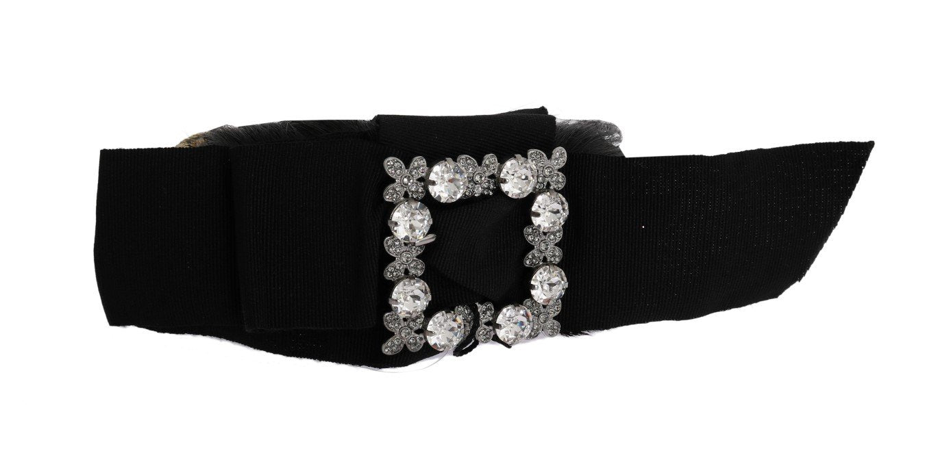 Clear Crystal Black Hair Headband