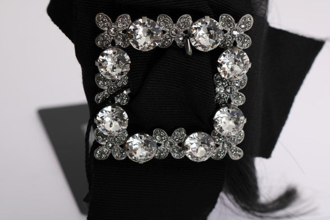 Clear Crystal Black Hair Headband