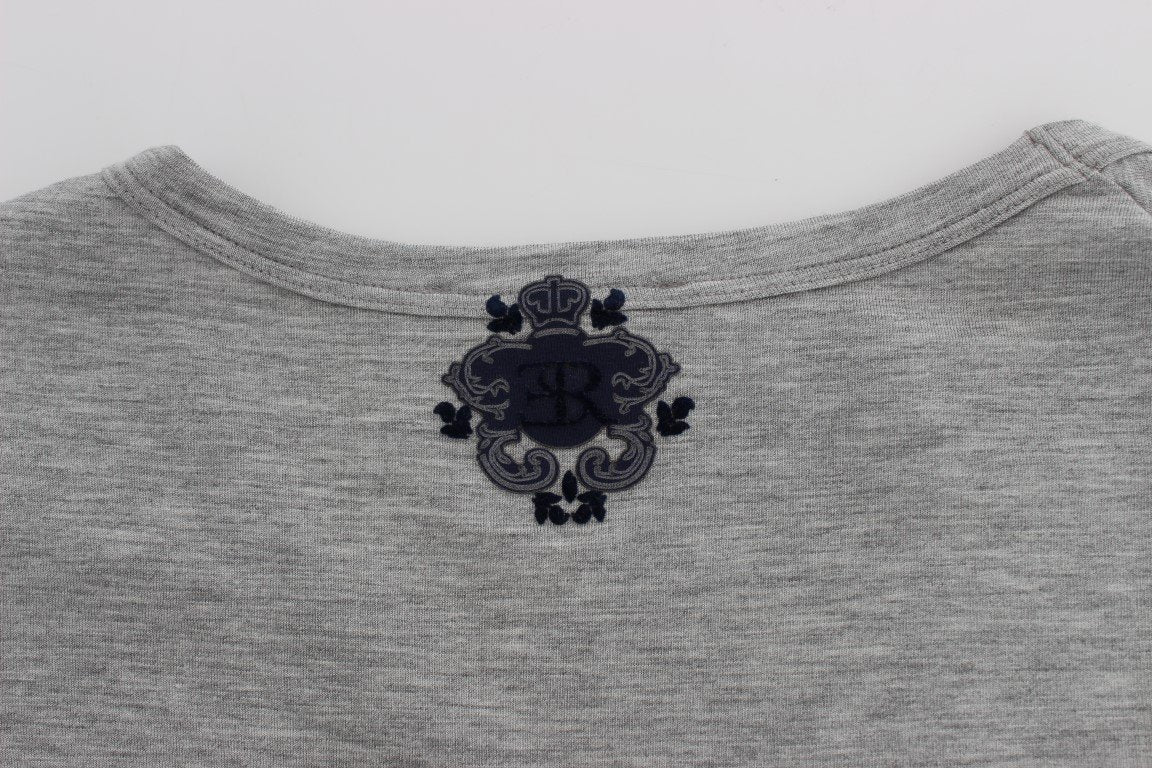 Gray Cotton Stretch T-shirt