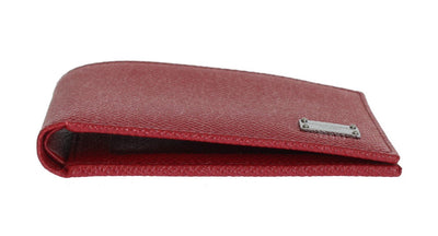 Red Dauphine Leather Bifold Wallet
