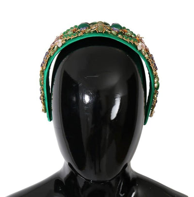 Green Silk Crystal Insect Sicily Headband