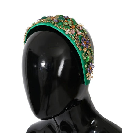 Green Silk Crystal Insect Sicily Headband