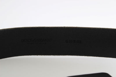 Blue Leather Gold Buckle Belt