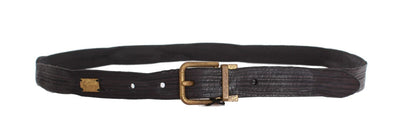 Purple Leather Gold Buckle Belt