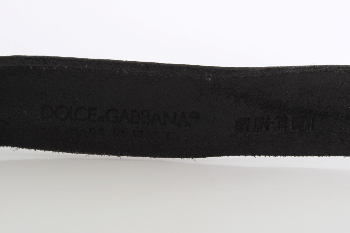 Purple Leather Gold Buckle Belt