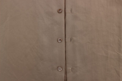 Beige Shiny Silk Casual Shirt