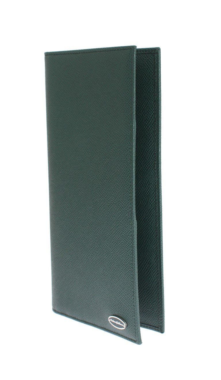 Green Dauphine Leather Bifold Document Holder