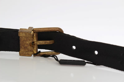 Purple Leather Gold Buckle Belt
