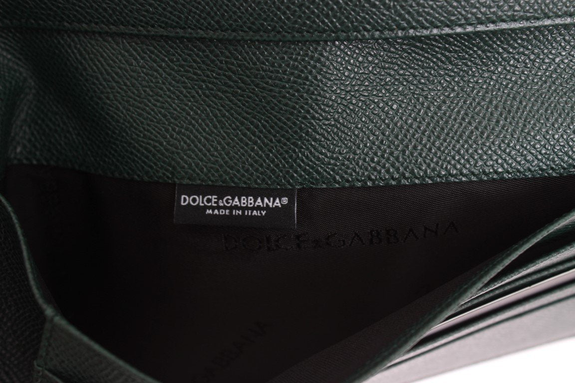 Green Dauphine Leather Bifold Document Holder