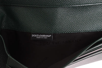 Green Dauphine Leather Bifold Document Holder