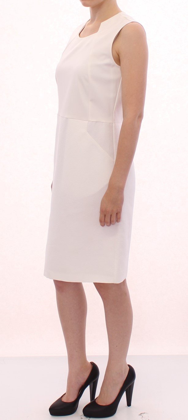White cotton sheath dress