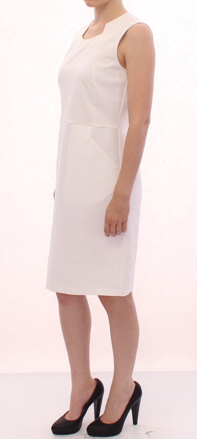 White cotton sheath dress