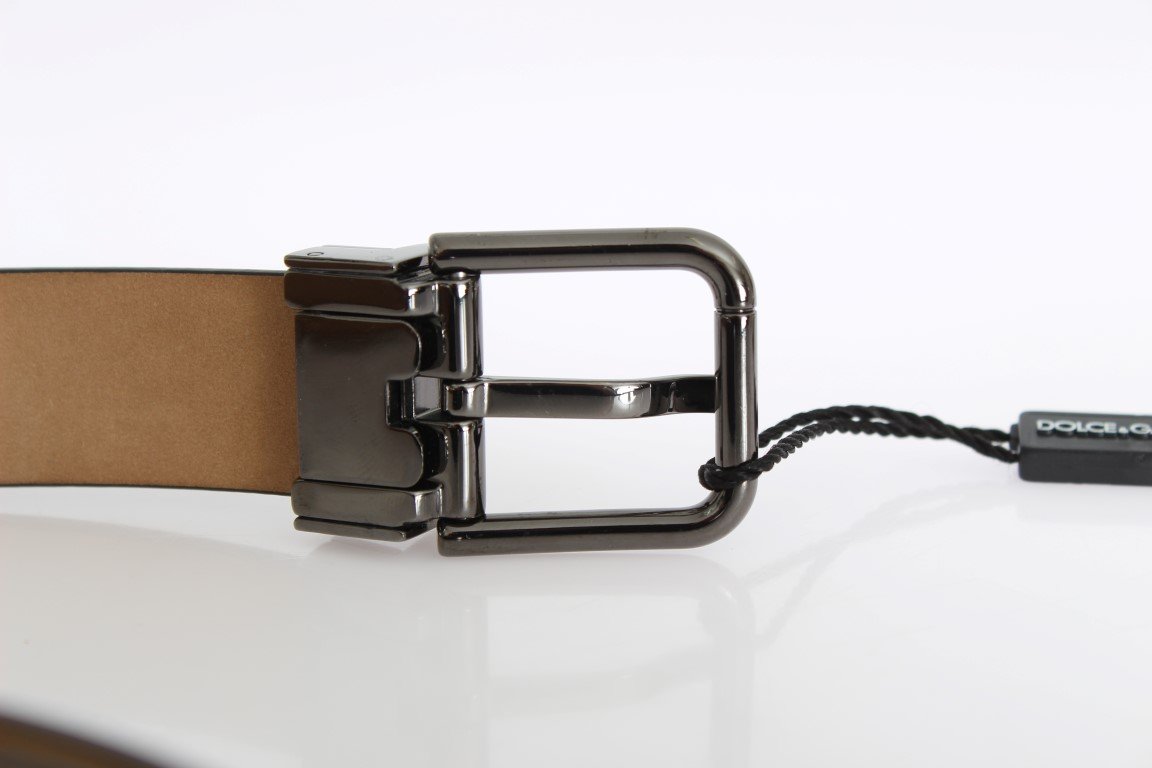 Black Leather Silver Buckle Belt