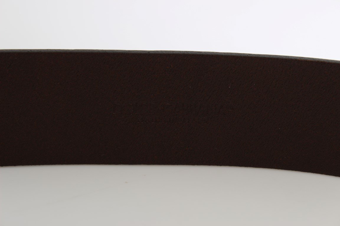 Brown Leather Gold Buckle Belt