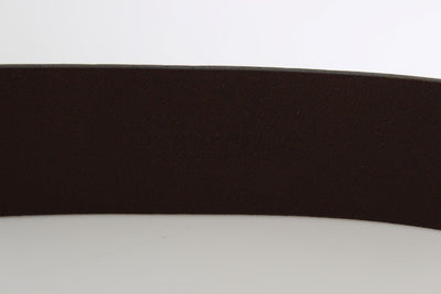 Brown Leather Gold Buckle Belt