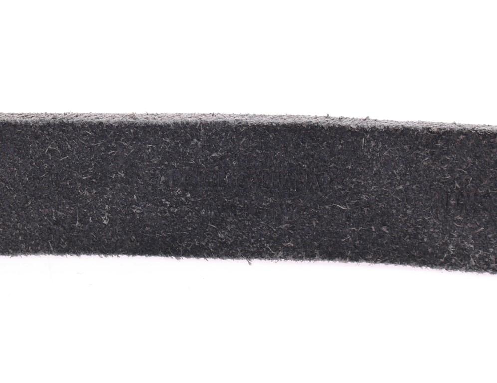 Black Leather Logo Belt