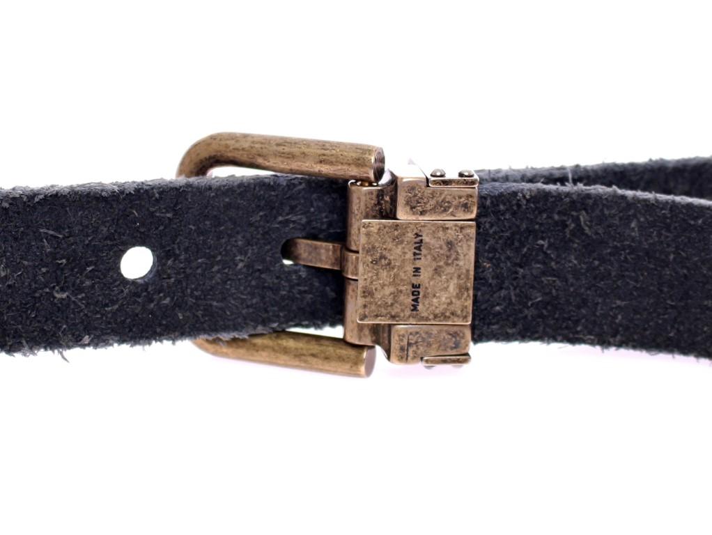 Black Leather Logo Belt