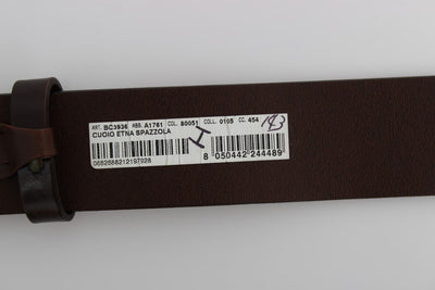 Brown Leather Gold Buckle Belt