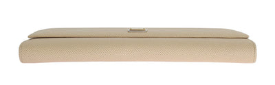 Beige Leather Dauphine Continental Wallet