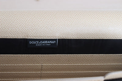 Beige Leather Dauphine Continental Wallet