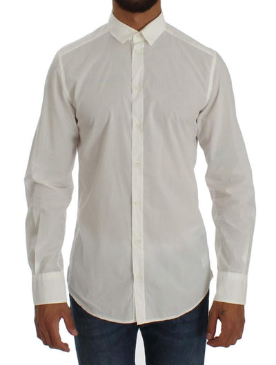White Cotton GOLD Slim Fit Shirt