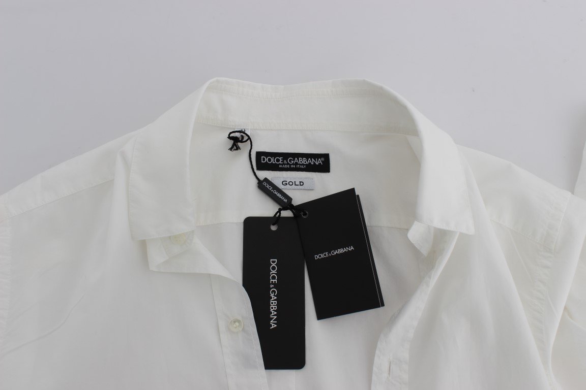 White Cotton GOLD Slim Fit Shirt