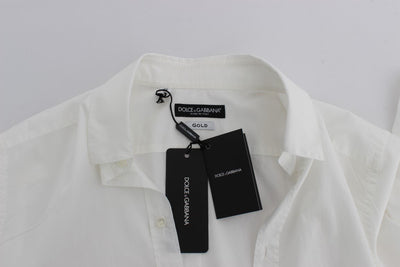White Cotton GOLD Slim Fit Shirt