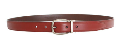 Red Leather Gold Buckle Belt