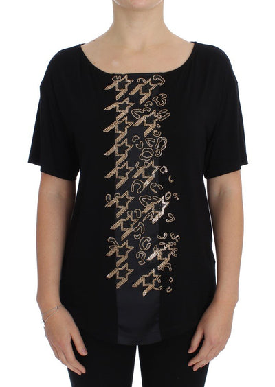 Black Gold Studded T-shirt Top