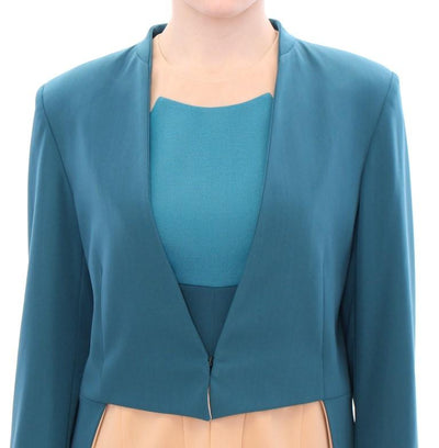 Blue stretch blazer jacket