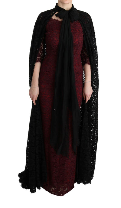 Black Floral Lace Maxi Dress
