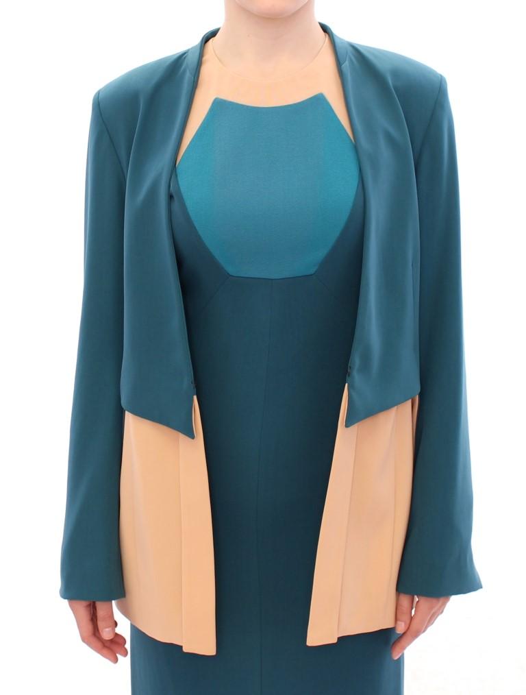 Blue stretch blazer jacket