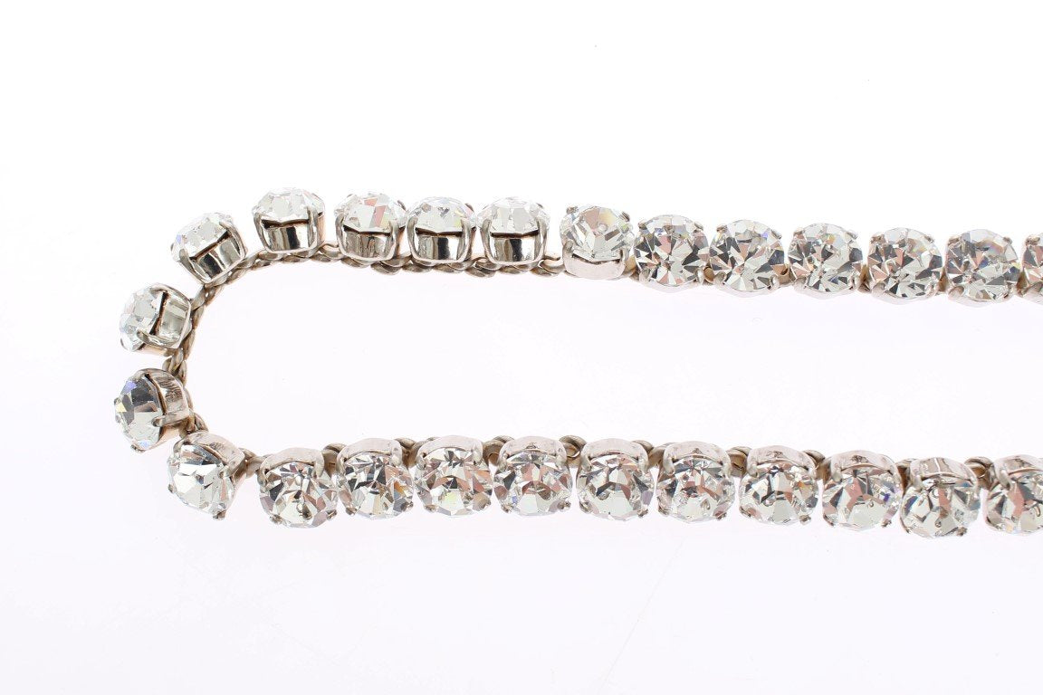 Green Leather Clear Crystal Waist Belt
