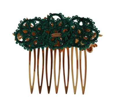 Gold Crystal Floral Fly Hair Comb