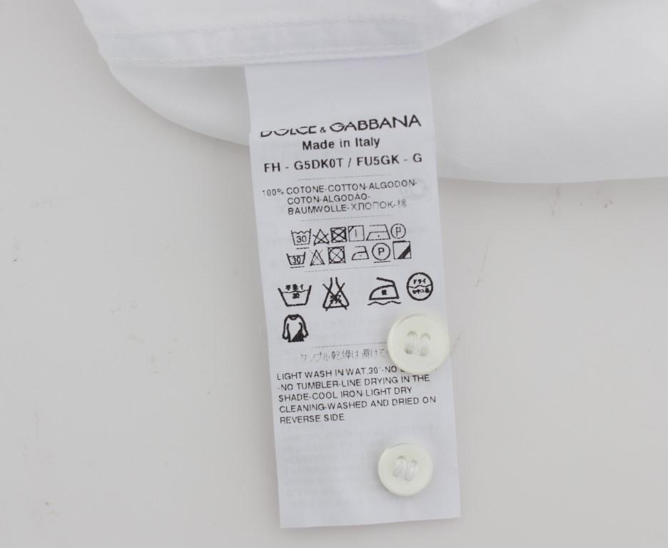 White Cotton Banded Collar Dress Shirt