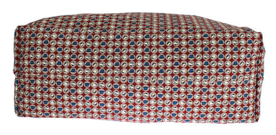 Multicolor Hat Print Cotton Denim Shopping Bag