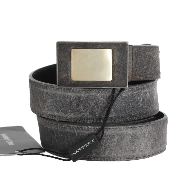 Black Leather Gold Buckle Belt