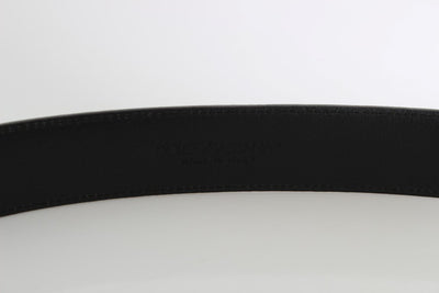 Black Leather Gold Buckle Belt