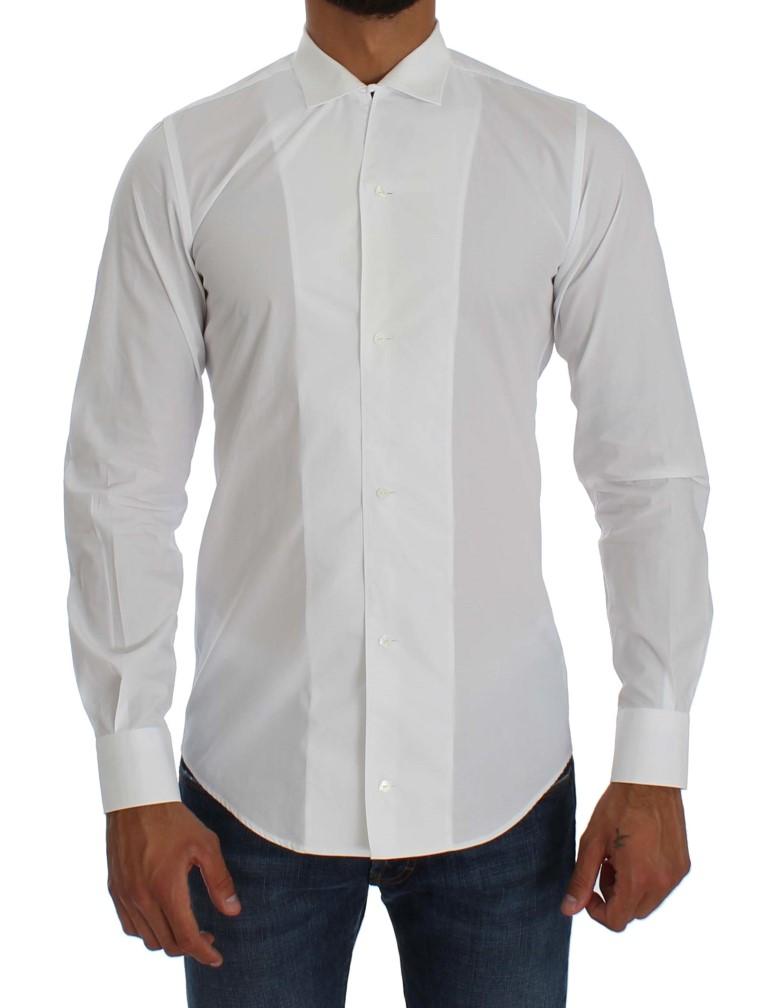 White Cotton GOLD Slim Fit Dress Shirt