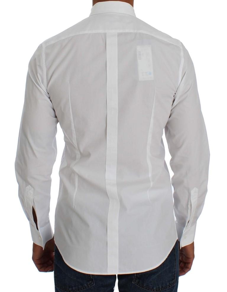 White Cotton GOLD Slim Fit Dress Shirt