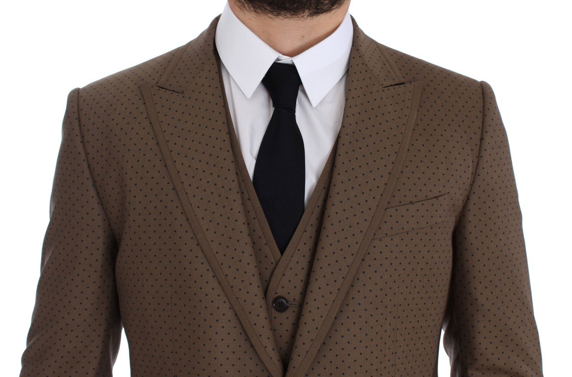Green Polka Wool Stretch Blazer
