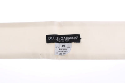 White Silk Wide Runway Catwalk Waist Belt