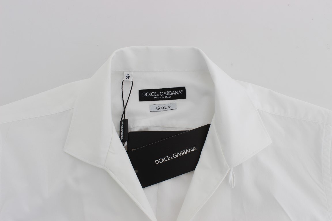 White Cotton GOLD Slim Fit Dress Shirt