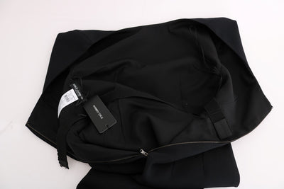 Black Stretch Long Gown Sheath Dress