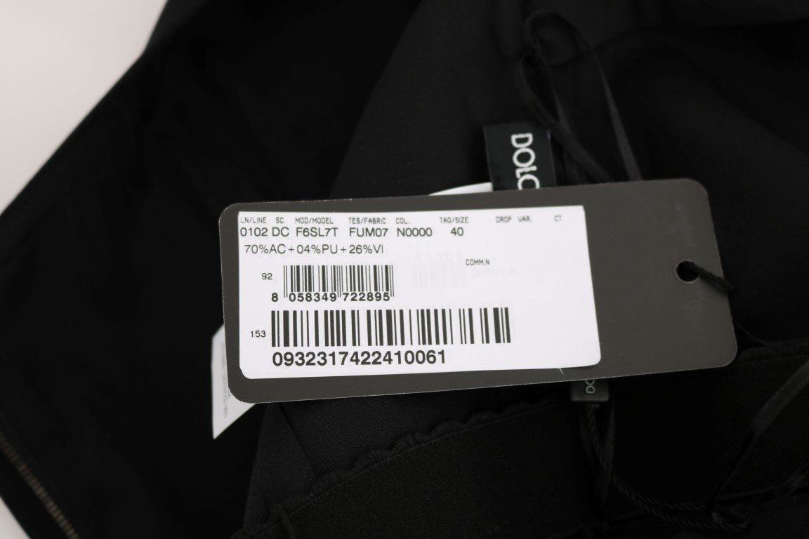 Black Stretch Long Gown Sheath Dress