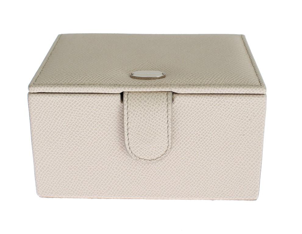 White Leather Unisex Two Watch Case Cover Box Storage