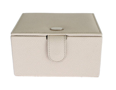 White Leather Unisex Two Watch Case Cover Box Storage