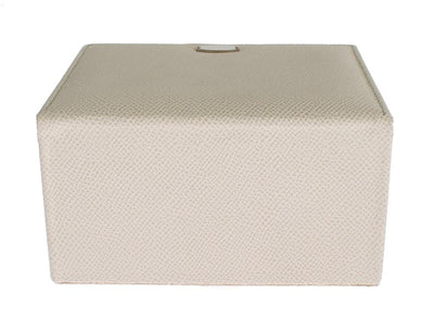 White Leather Unisex Two Watch Case Cover Box Storage