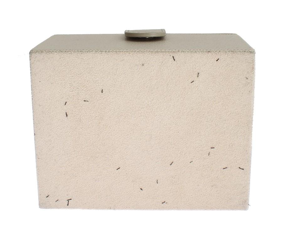 White Leather Unisex Two Watch Case Cover Box Storage