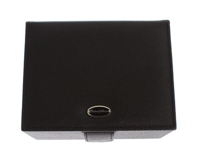 Brown Leather Unisex Two Watch Case Cover Box Storage